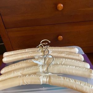 NEW satin covered hangers - 5 for $25.00